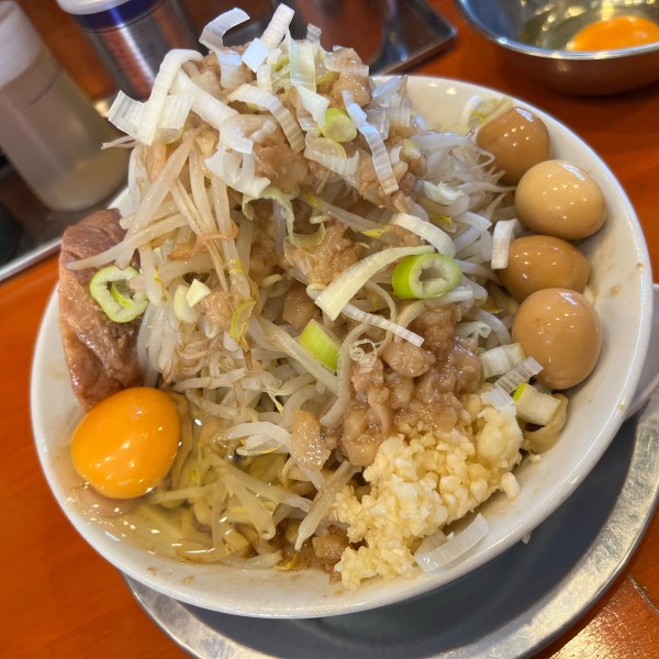 「大汁なし『コール』全部」@麺屋穴場の写真