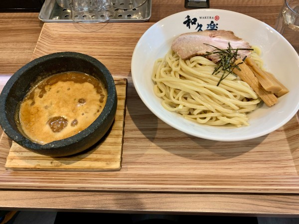 「濃厚海老つけ麺950円麺大盛無料+ランチ時ご飯無料」@濃厚海老つけ麺 和久楽の写真
