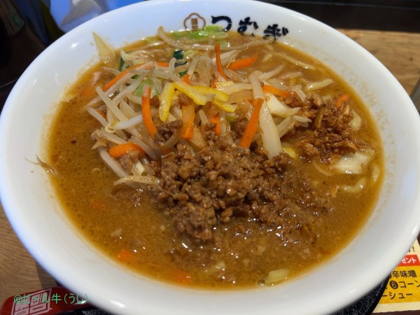 「味噌(肉味噌)ラーメン並(760円)」@純米濃厚味噌ラーメン つむぎの写真