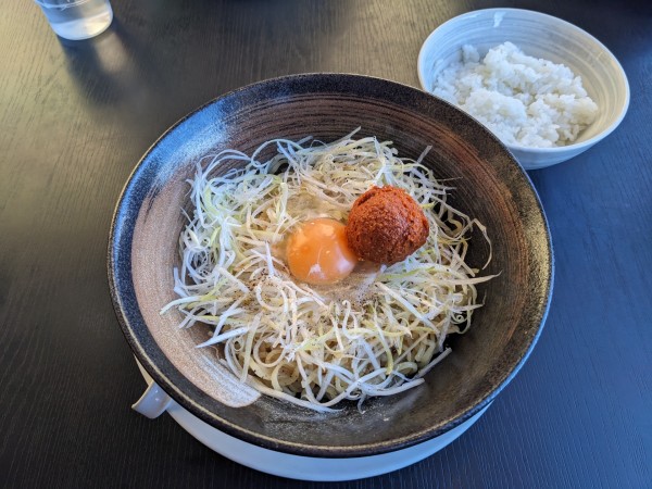 「マーラーそぼろ入りねぎ玉中華そば(ライス付き) 630円」@幸楽苑 太田飯田町店の写真