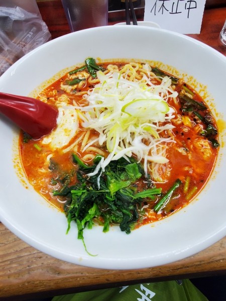 「ドラたんたん麺800円辛さ上級・麺少な目」@らーめん ドラごんちの写真