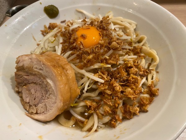 「まぜそば（フラオニ＋ゆずこしょう）」@麺屋 味方の写真