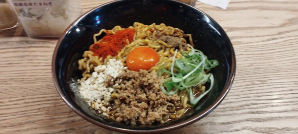 「味噌辛シビ油そば(950円)」@日本油党 渋谷総本部の写真