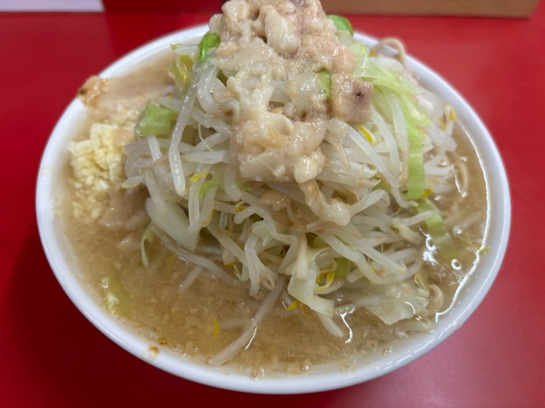 「小ラーメン　ニンニク・アブラ」@ラーメン二郎 神田神保町店の写真