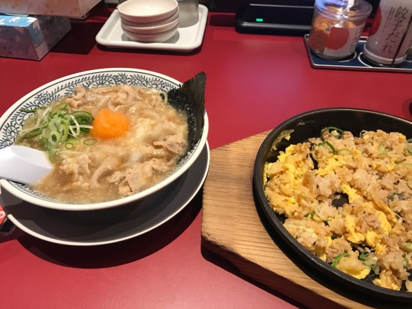 「肉そば　炒飯セット」@丸源ラーメン 草加店の写真