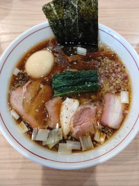 「特製手揉み中華そば」@麺処 にし尾の写真