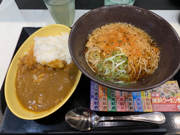 「ミニカレーセット 630円」@ゆで太郎 池袋2丁目店の写真