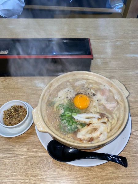 「親子鍋焼き鶏白湯大盛シビ辛ミンチ¥990円(限定)」@麺屋 白神の写真