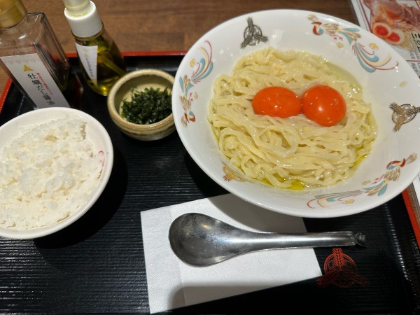 「たまごかけ麺」@つけ麺専門店 三田製麺所 ヨドバシAkiba店の写真