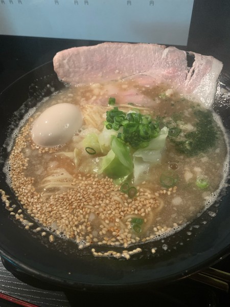 「元祖金行拉麺(煮卵)」@えびそば金行 弘前店の写真