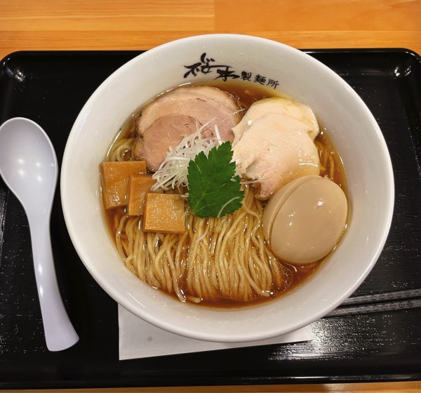 「味玉中華そば 醤油 (大盛)」@桜木製麺所 大和町店の写真
