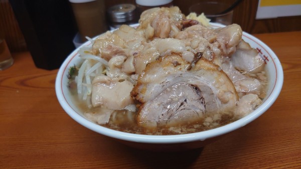 「ラーメン/ニンニク/脂マシ/辛め」@ラーメン二郎 亀戸店の写真