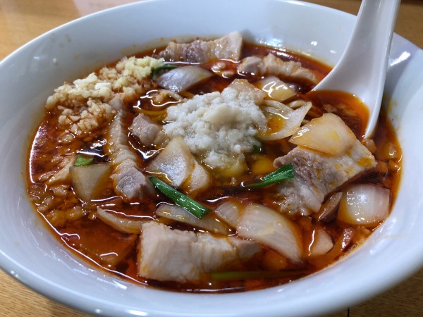 「スタミナラーメン3辛」@麺屋七竈の写真