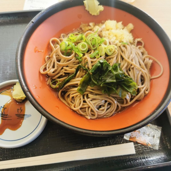 「ひやかけそば」@そば処吉野家 屏風山PA上り店の写真