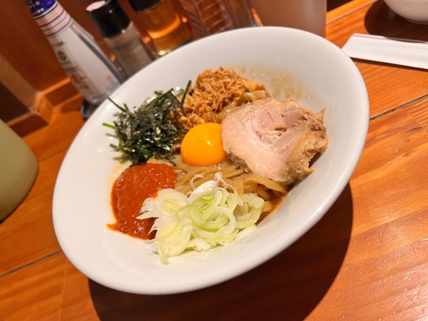 「辛油そば (辛味噌トッピング)」@麺屋 真心の写真