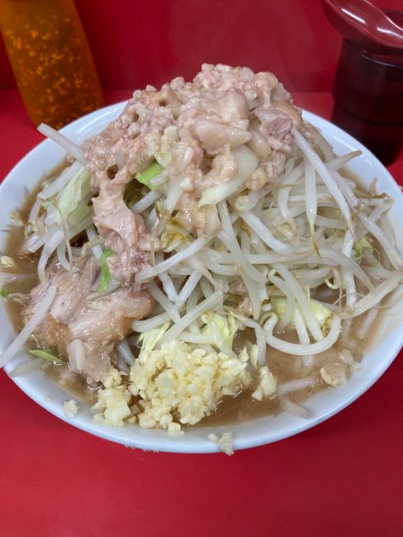 「小、半分、ニンニク、アブラ」@ラーメン二郎 一橋学園店の写真
