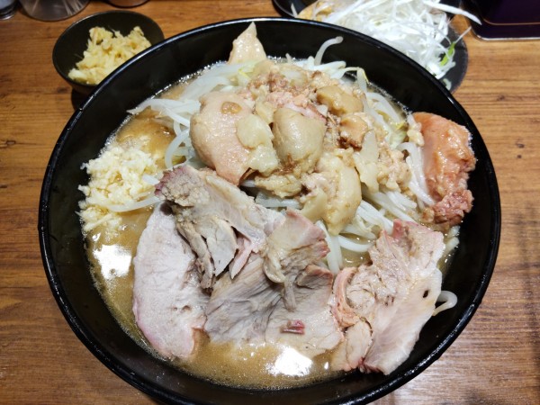 「ラーメン＋白髪ネギ､ショウガ」@ラーメン豚嵐の写真