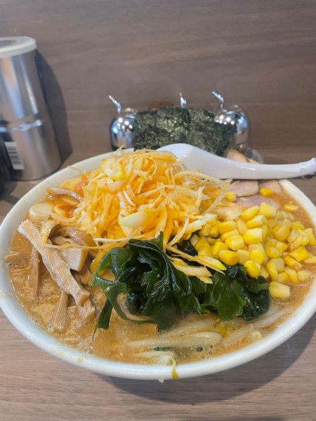 「味噌具だくさんラーメン　ギタギタ　大盛り」@こってりらーめん なりたけ 津田沼店の写真