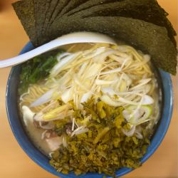 ネギラーメン、高菜、のり、ライス
