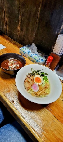 「つけそば(ピリ辛魚介醤油)」@武蔵の写真