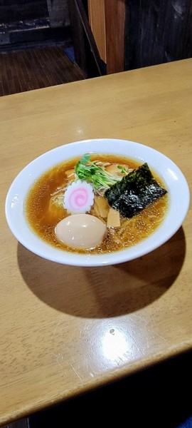 「中華そは+味玉にんにく醤油漬け」@武蔵の写真