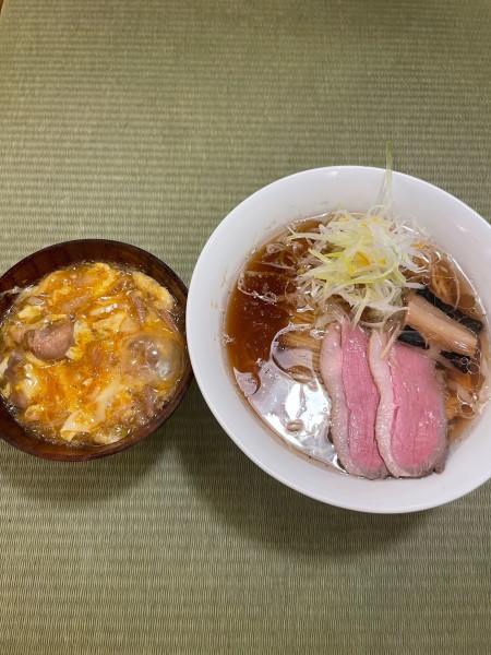 「鴨ラーメン　親子丼」@らーめん 鴨and葱の写真