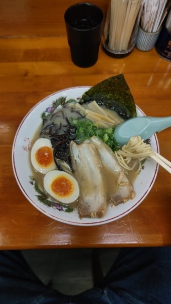 「全部のせラーメンBセット、替玉(1180+350+180円)」@ぎょらん亭 本店の写真