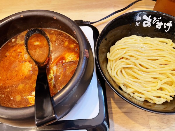 「辛つけ麺　990円」@麺屋 あびすけ 東山田店の写真