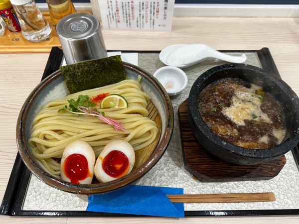 「味玉牛醤油つけ麺」@つけ麺 青木の写真