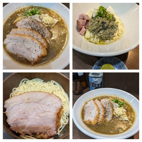 「かけソバと広島カキペースト和え玉➕ちょい肉のせ替え玉」@Noodle&Spice curry 今日の1番の写真