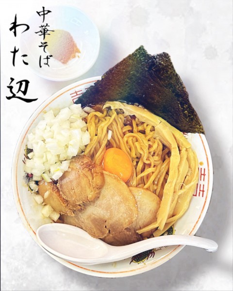 「まぜそば・大盛り・濃厚（追い飯付き）」@中華そば わた辺の写真