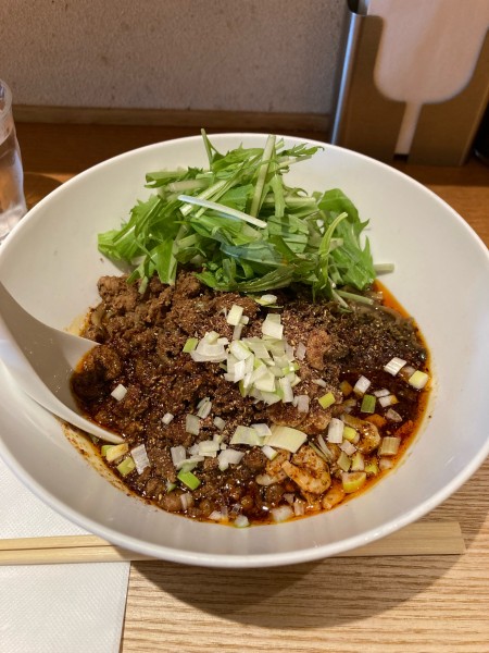 「汁なし黒胡麻担担麺」@汁なし担担麺 ピリリ 秋葉原店の写真