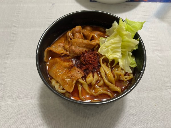 「鬼紅らーめんテイクアウト」@麺創研 紅 府中の写真