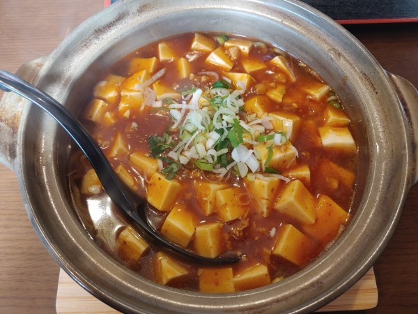「四川風麻婆麺　高菜チャーハンのセット」@龍鳳園 竜王店の写真
