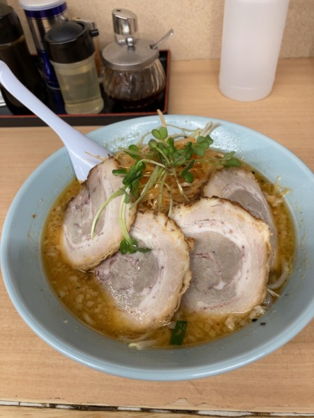 「ねぎみそチャーシュー＋ギョーザ  1720円」@くるまやラーメン 箕輪店の写真