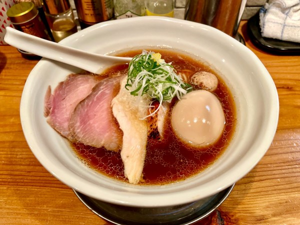 「サッポロ赤星 → 正月限定 特製源玄ミックスsoba」@麺処 源玄の写真