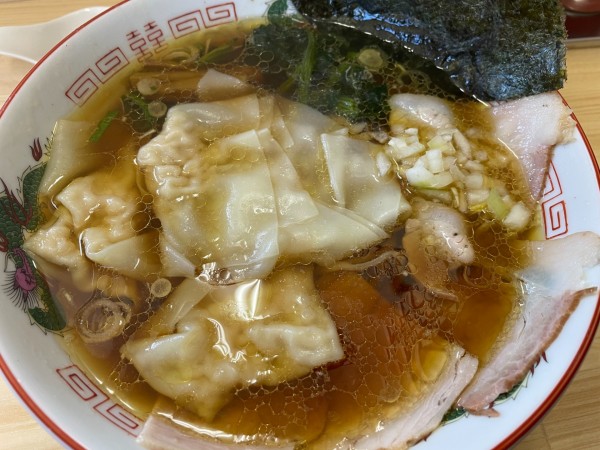 「ワンタン(麺):1100円」@白河ラーメン 麺や鶏正の写真