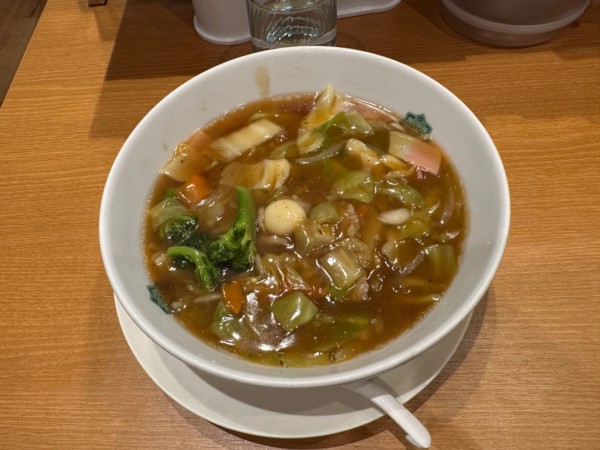 「五目あんかけラーメン（並盛・140g）670円」@日高屋 イーサイト高崎店の写真