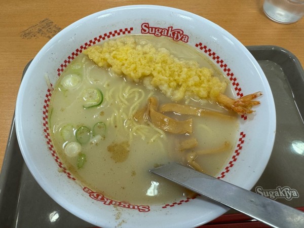 「天ぷらラーメン」@スガキヤ 安城イトーヨーカドー店の写真