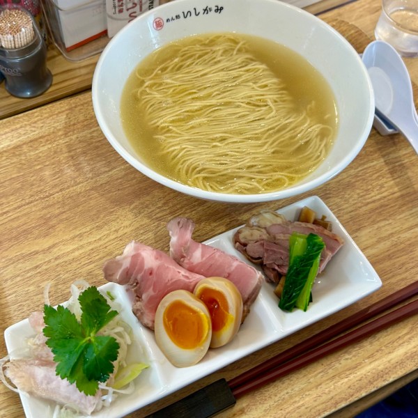 「鶏そば極 塩」@めん処 いしがみの写真