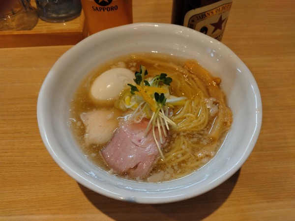 「味玉塩らーめん¥980+ビール¥500-」@麺処 しかての写真