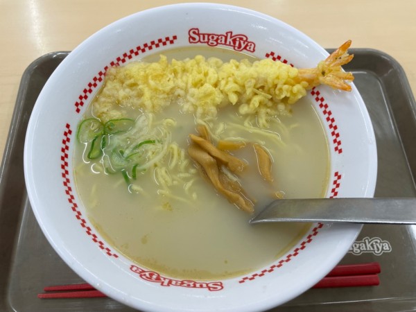 「天ぷらラーメン　￥５９０」@スガキヤ 刈谷アピタ店の写真