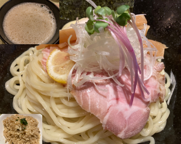 「牡蠣つけ麺+牡蠣飯」@らぁ麺 牡蠣と貝の写真
