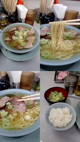 「『中華そば+ネギ+塩変更+ライス』」@中野 邦ちゃんラーメンの写真