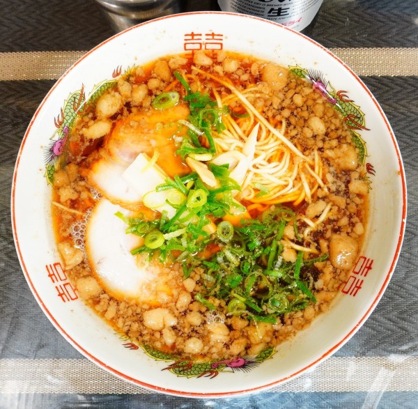 「ラーメン＋瓶ビール（中）」@尾道ラーメン 一丁の写真