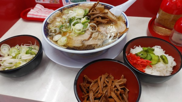「中華そば・メンマ・ネギ・チャーシュー(50g)￥1,190」@ナギチャンラーメンの写真