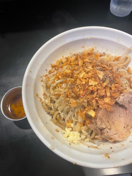 「汁なし海老油」@ラーメン豚温泉の写真