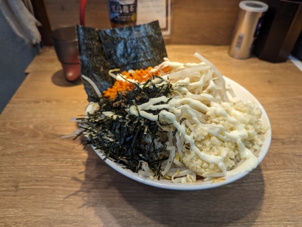 「浜担　うずら　汁なし」@麺屋 浜一の写真