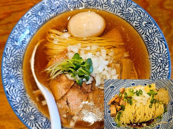 「山椒香る煮干しそば二度麺付き」@麺也 時しらずの写真