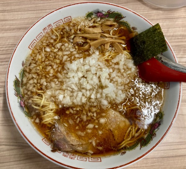 「薬味ラーメン大盛」@中華そば専門店 びんびん亭 高幡不動店の写真
